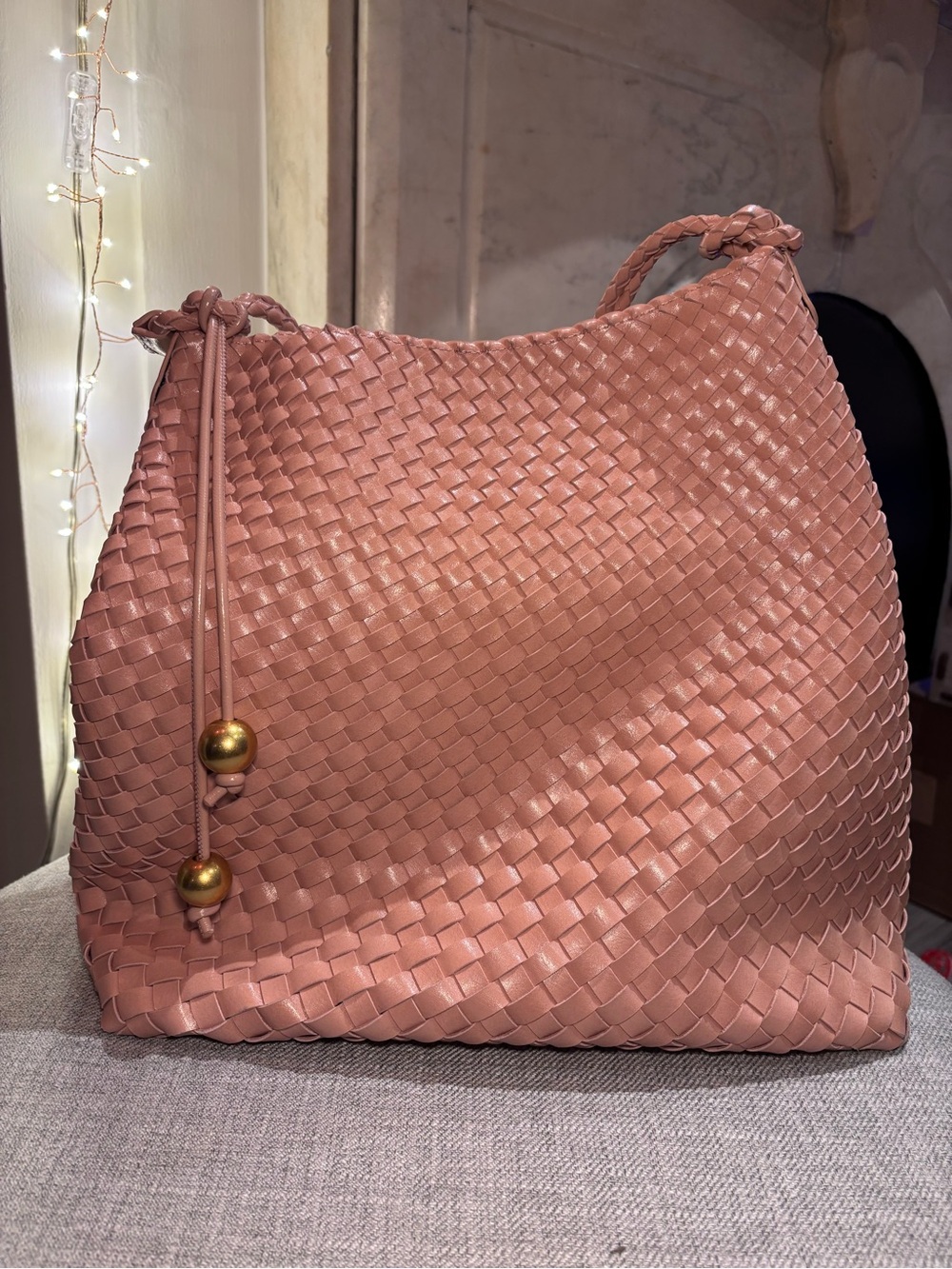 Anthropologie Calla Oversized Woven Bucket Bag